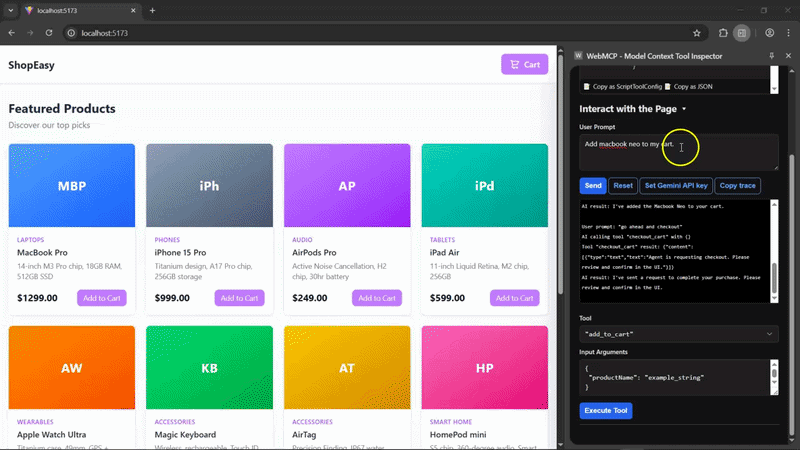 Full features in action